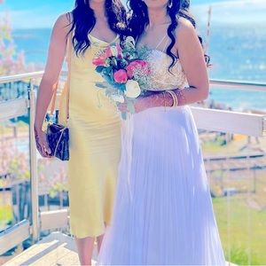 Satin Yellow spring/summer dress